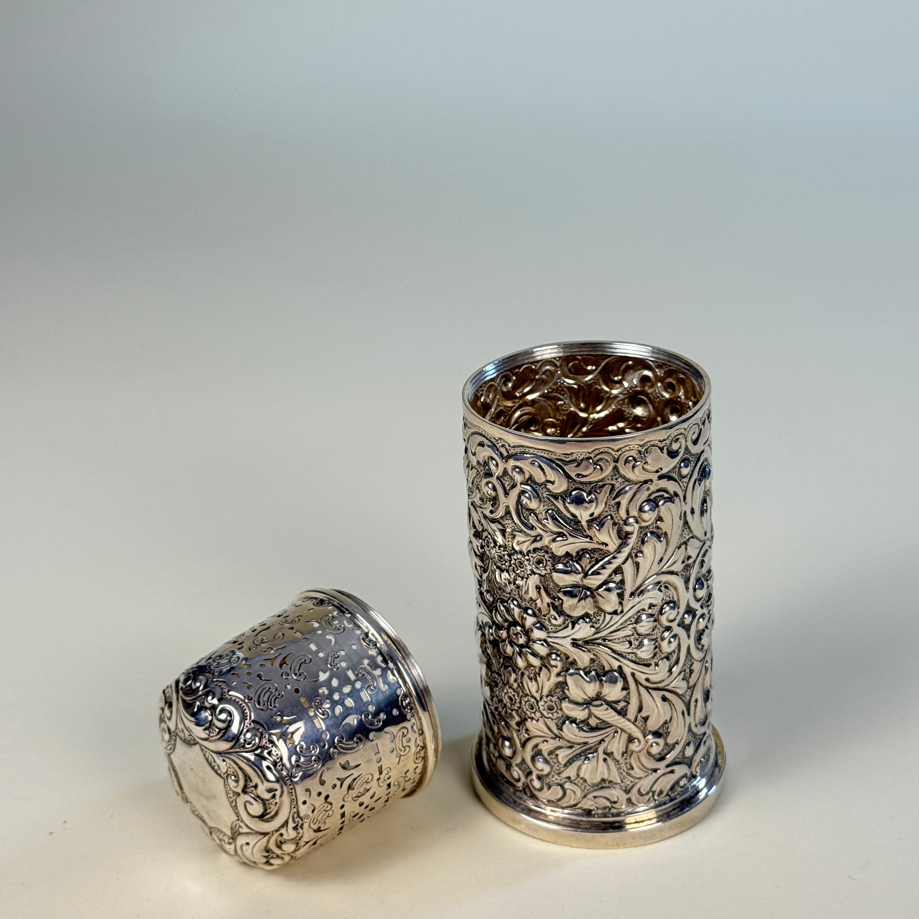 英国浮雕银糖罐 爱德华时期 Edwardian British Embossed Silver Sugar Bowl, Horace Woodward & Co. 1901年
