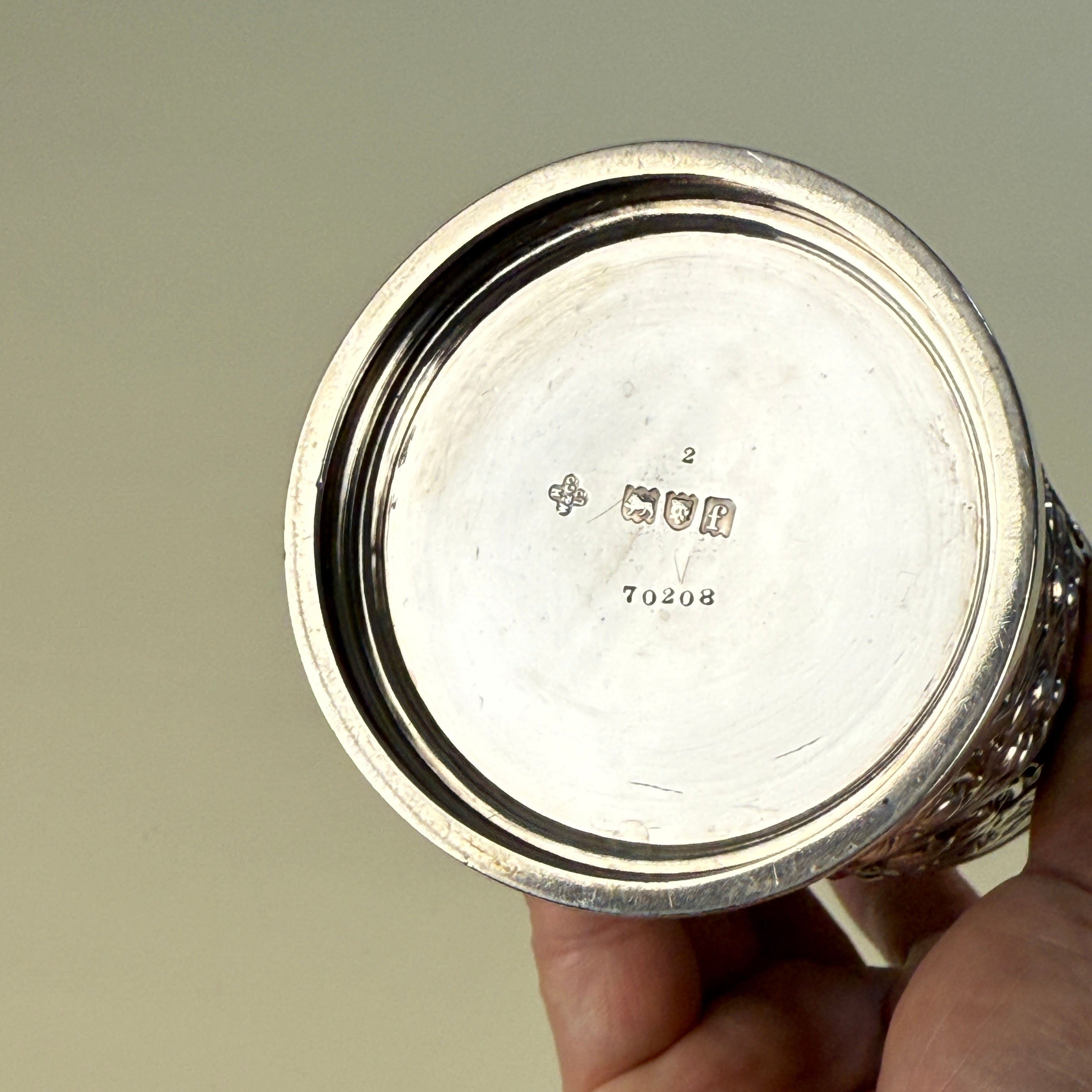 英国浮雕银糖罐 爱德华时期 Edwardian British Embossed Silver Sugar Bowl, Horace Woodward & Co. 1901年