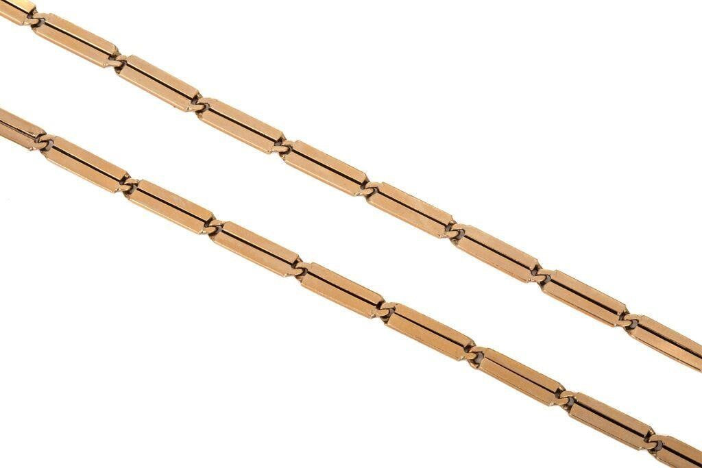 欧洲古董金怀表链,约 1900 年前后 ANTIQUE EUROPEAN GOLD WATCH CHAIN