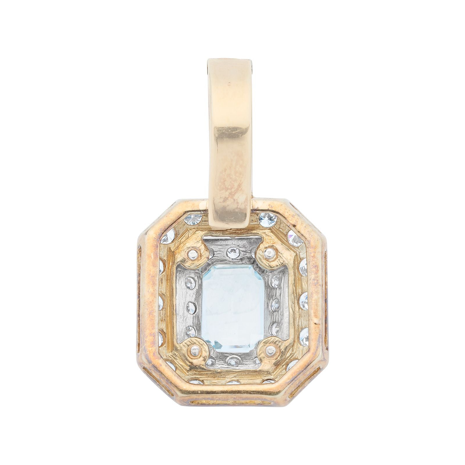 海蓝宝石 · 钻石 · 18K金吊坠 / Aquamarine, Diamond and 18K Gold Pendant/Enhancer