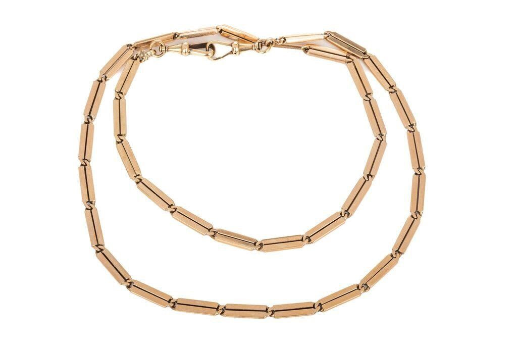 欧洲古董金怀表链，约 1900 年前后  ANTIQUE EUROPEAN GOLD WATCH CHAIN